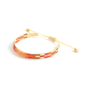 Pulsera Miyuki Rocalla Rosa